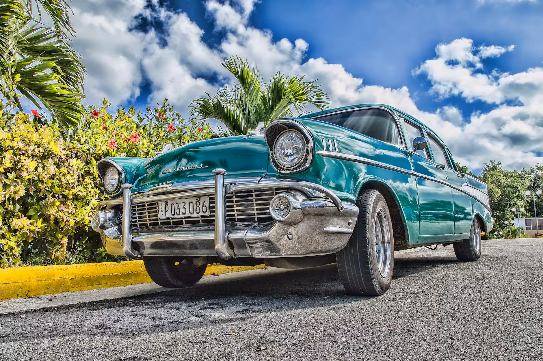 blue sedan